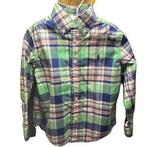 VGUC. Boys Ralph Lauren plaid button down. Size 4T